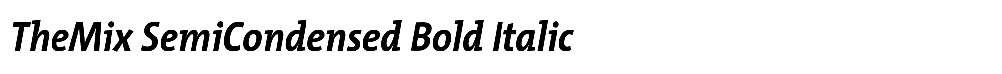 TheMix SemiCondensed Bold Italic image